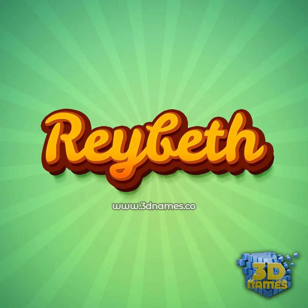 reybeth in Green Rays style - 3D name wallpaper