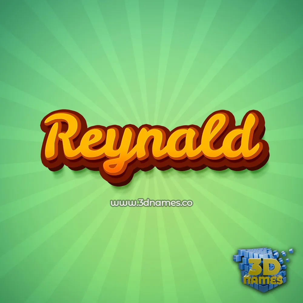 reynald in Green Rays style - 3D name wallpaper