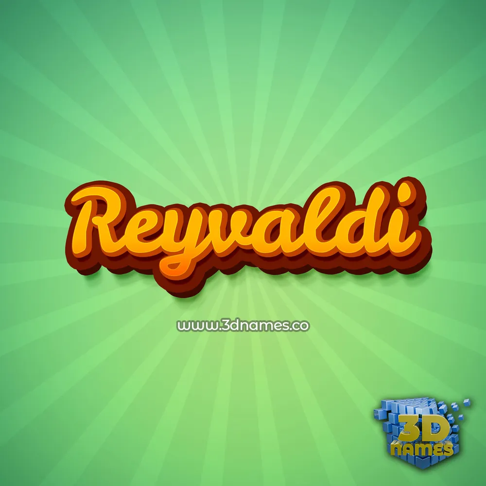 reyvaldi in Green Rays style - 3D name wallpaper