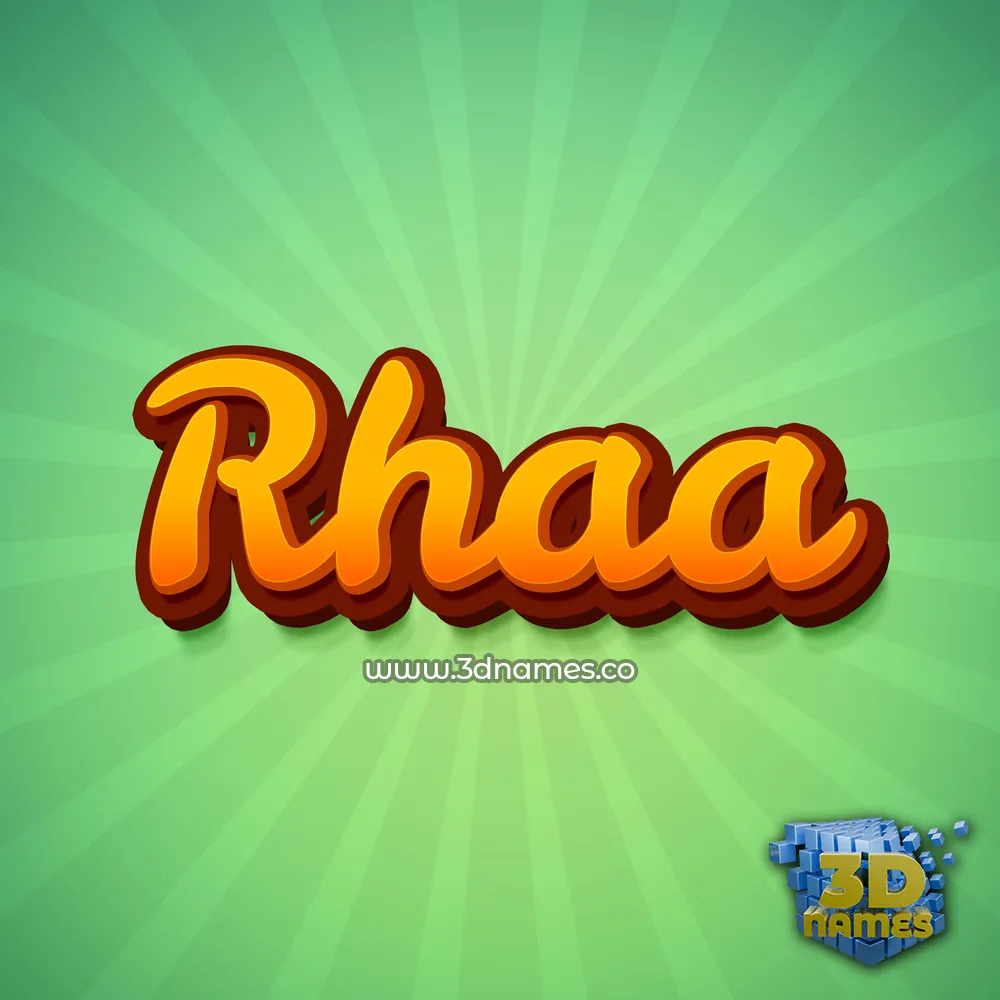 rhaa in Green Rays style - 3D name wallpaper