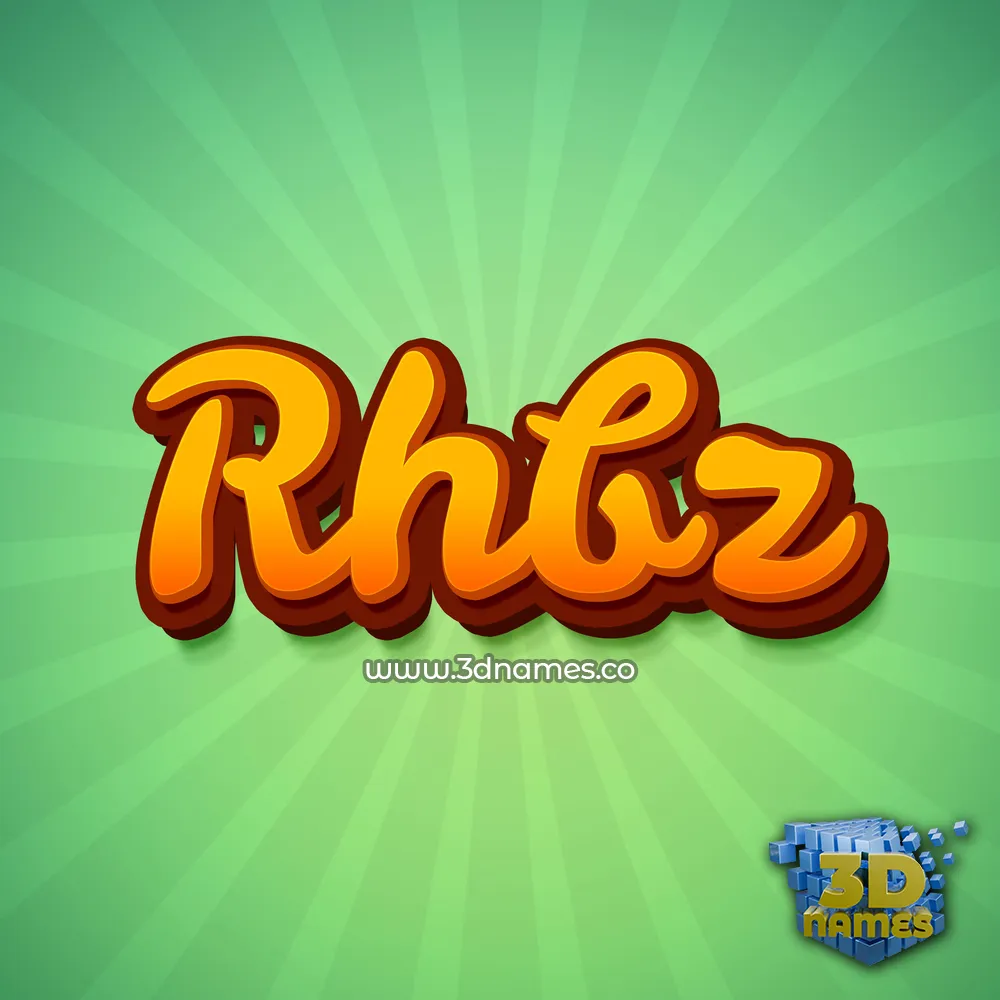rhbz in Green Rays style - 3D name wallpaper