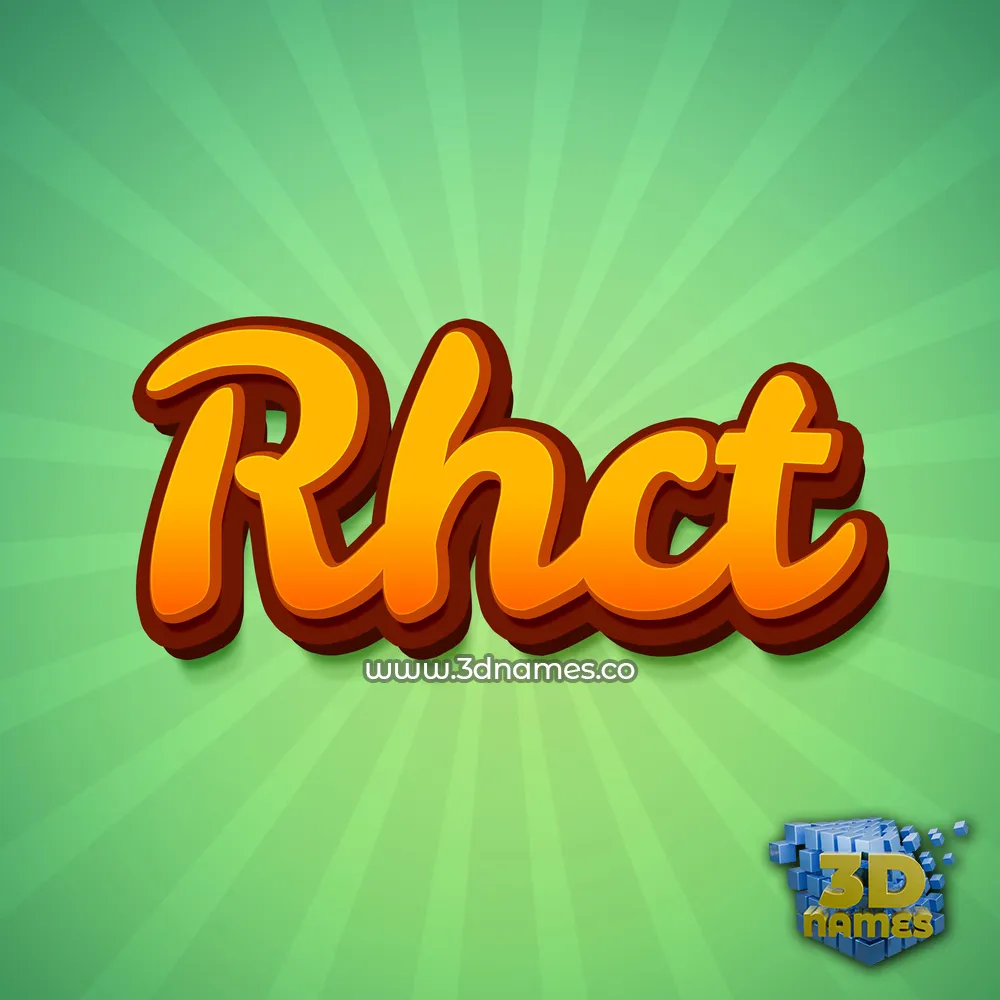 rhct in Green Rays style - 3D name wallpaper