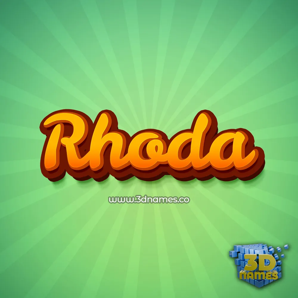 rhoda in Green Rays style - 3D name wallpaper