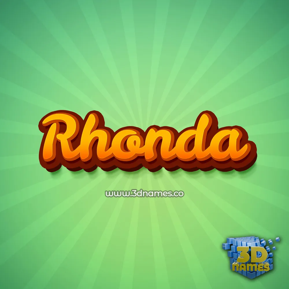 rhonda in Green Rays style - 3D name wallpaper
