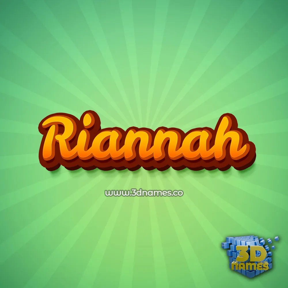 riannah in Green Rays style - 3D name wallpaper