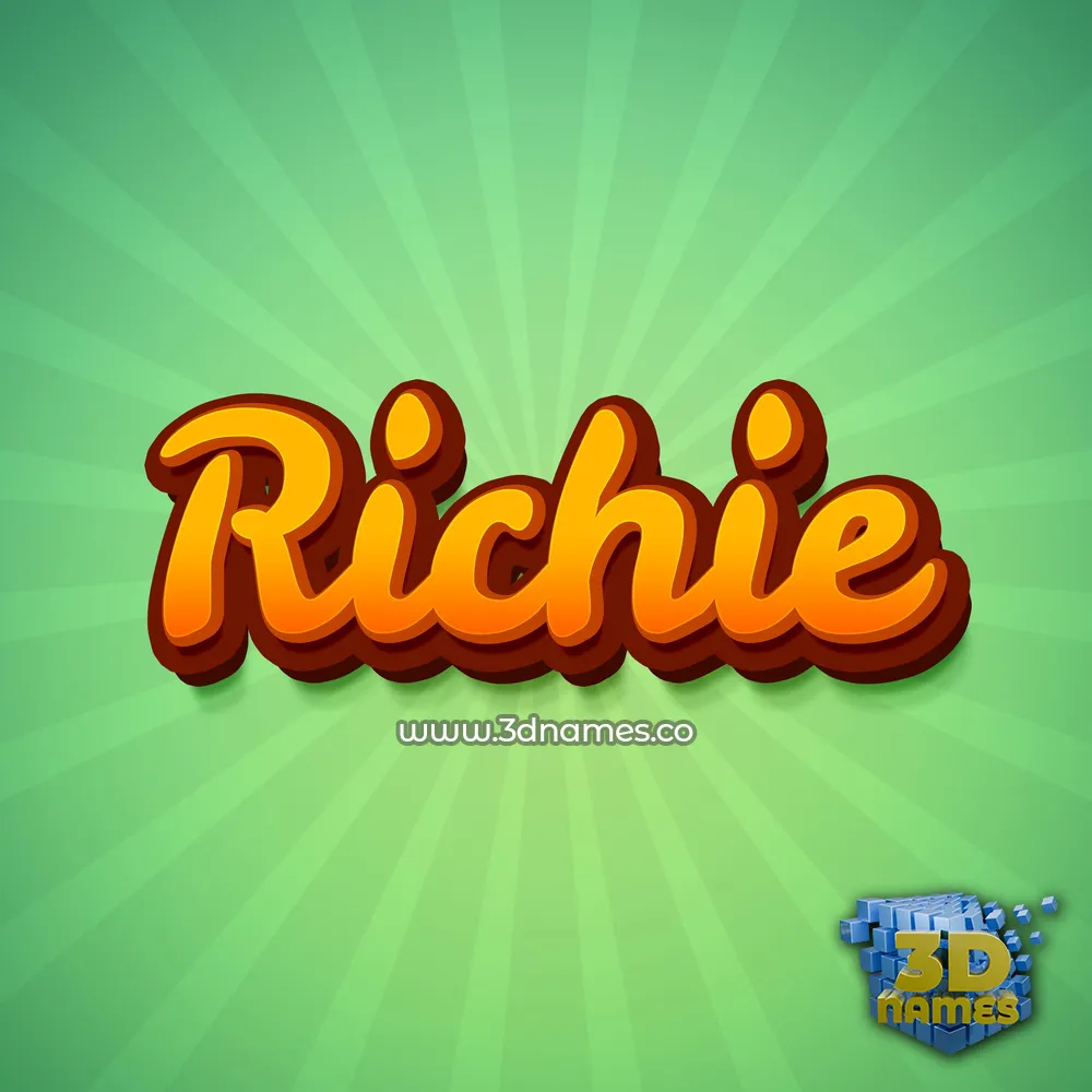 richie in Green Rays style - 3D name wallpaper
