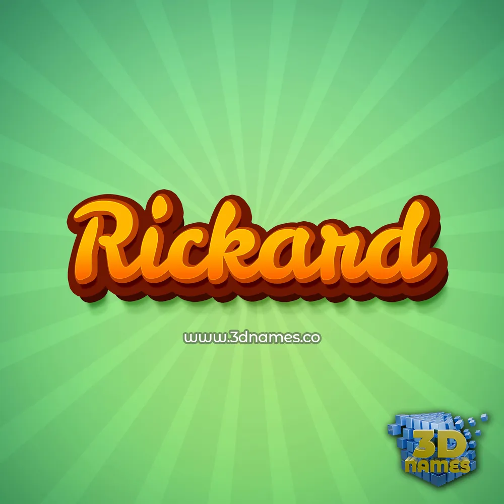 rickard in Green Rays style - 3D name wallpaper