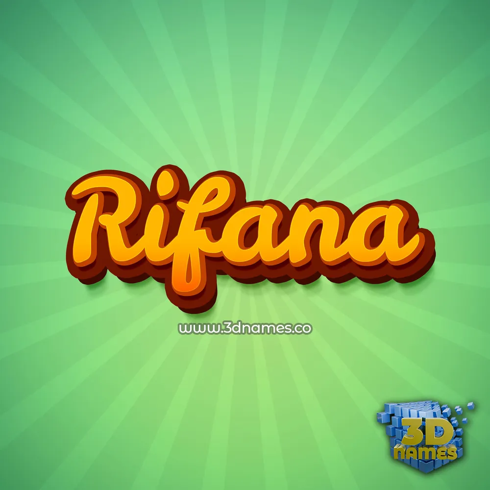 rifana in Green Rays style - 3D name wallpaper