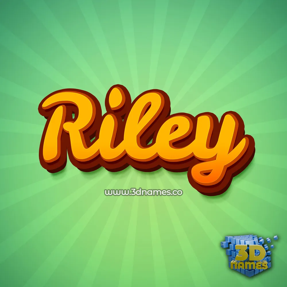 riley in Green Rays style - 3D name wallpaper