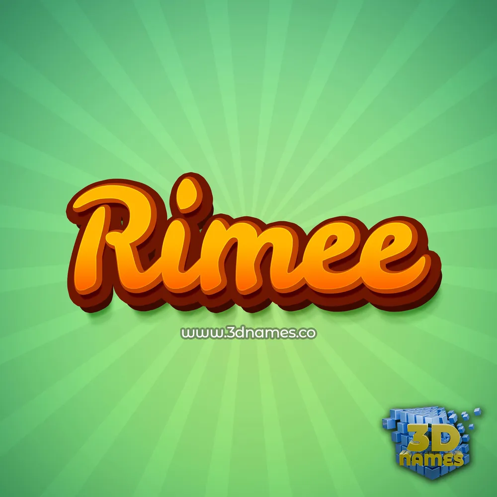 rimee in Green Rays style - 3D name wallpaper