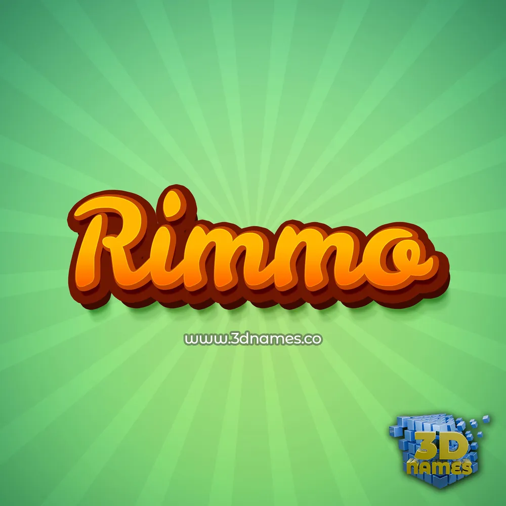 rimmo in Green Rays style - 3D name wallpaper