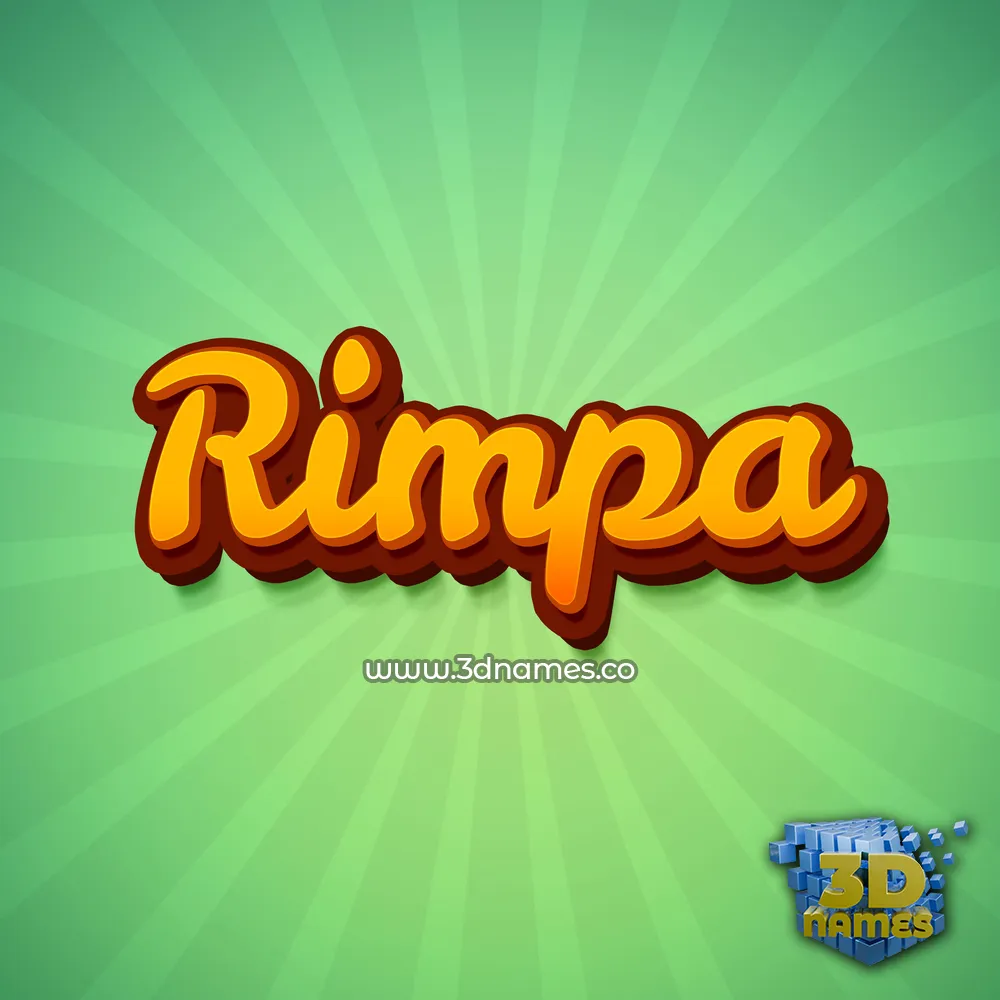 rimpa in Green Rays style - 3D name wallpaper