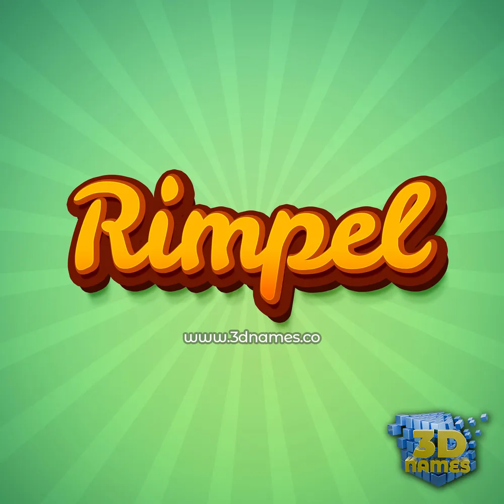 rimpel in Green Rays style - 3D name wallpaper