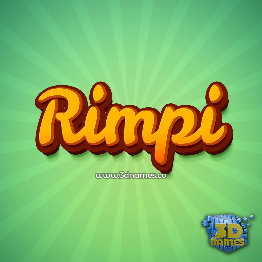 rimpi in Green Rays style - 3D name wallpaper
