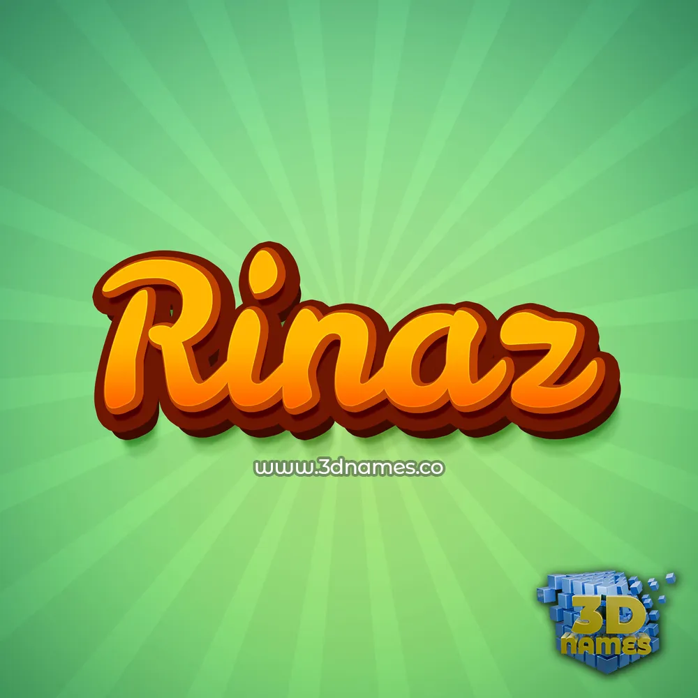 rinaz in Green Rays style - 3D name wallpaper