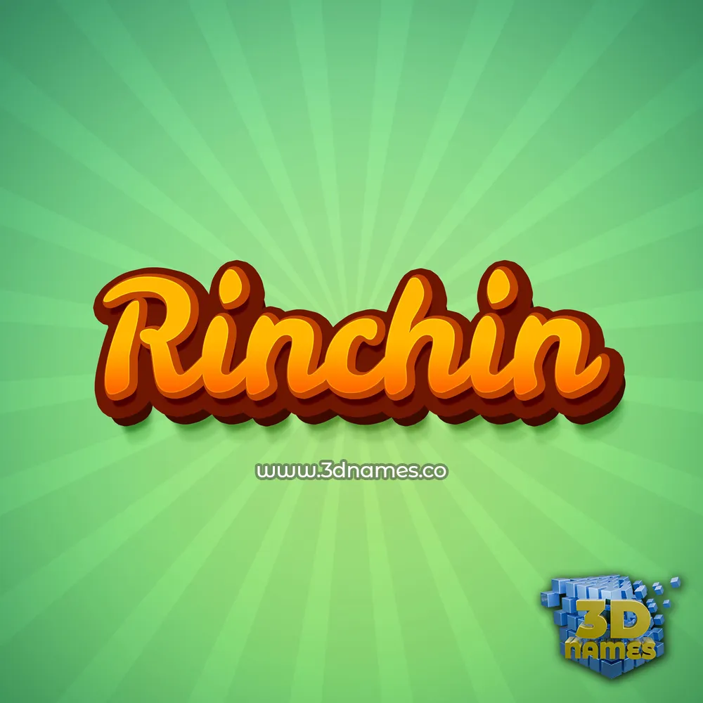 rinchin in Green Rays style - 3D name wallpaper