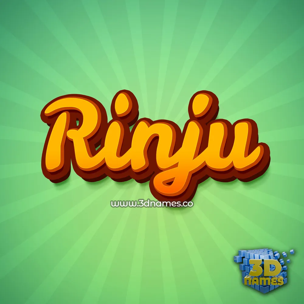 rinju in Green Rays style - 3D name wallpaper
