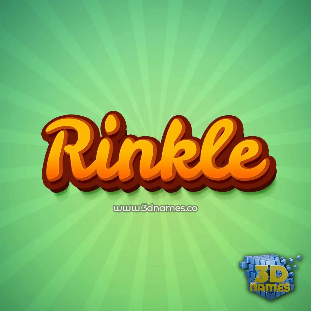 rinkle in Green Rays style - 3D name wallpaper
