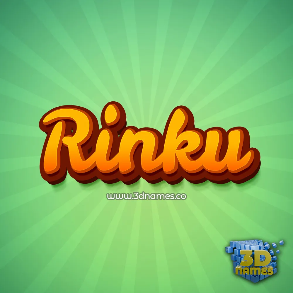 rinku in Green Rays style - 3D name wallpaper