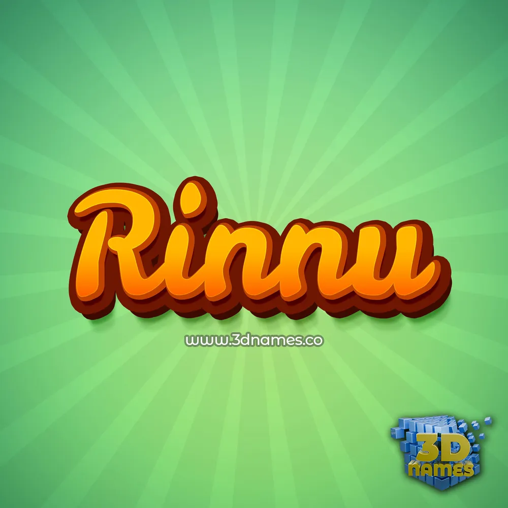rinnu in Green Rays style - 3D name wallpaper