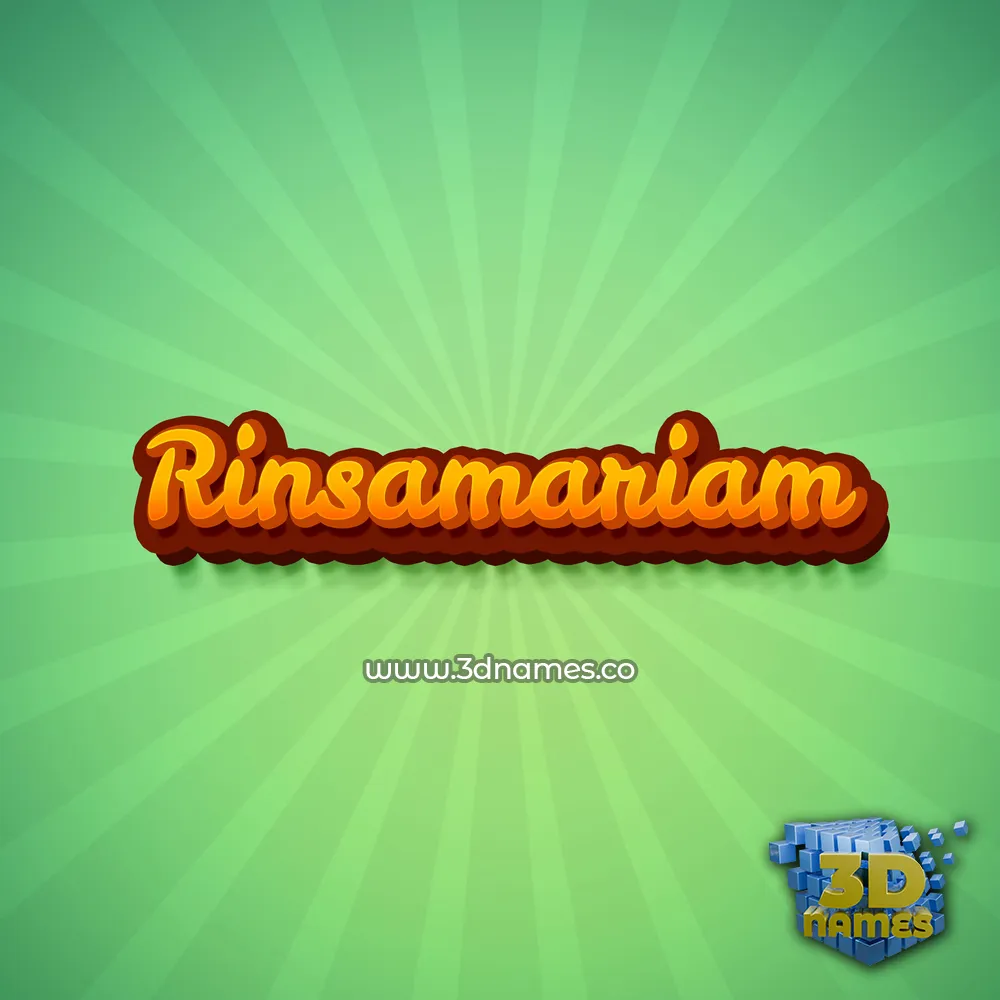 rinsamariam in Green Rays style - 3D name wallpaper