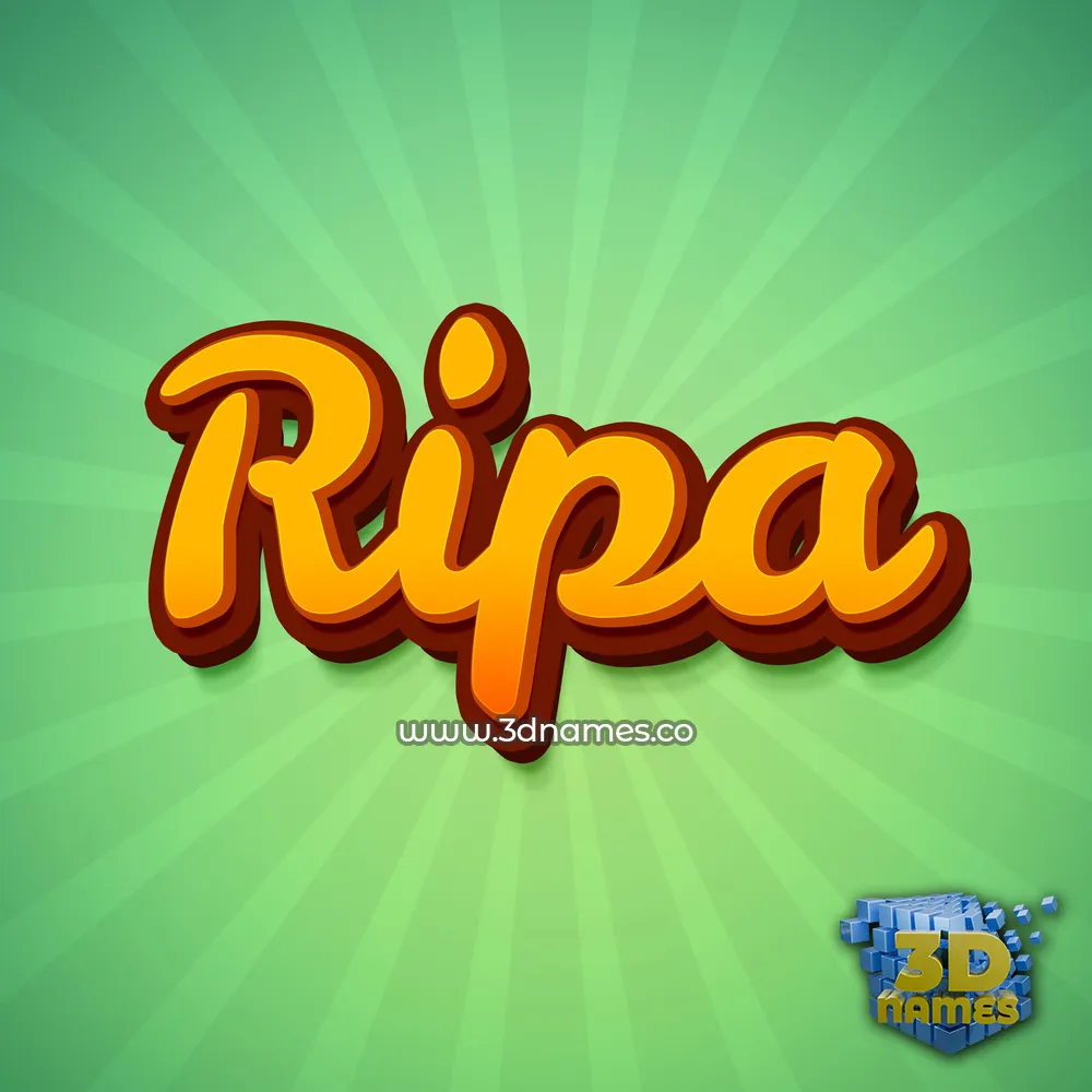 ripa in Green Rays style - 3D name wallpaper