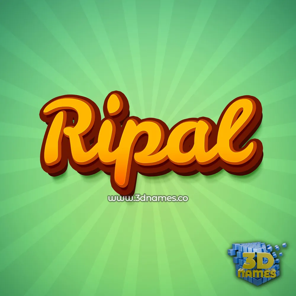 ripal in Green Rays style - 3D name wallpaper