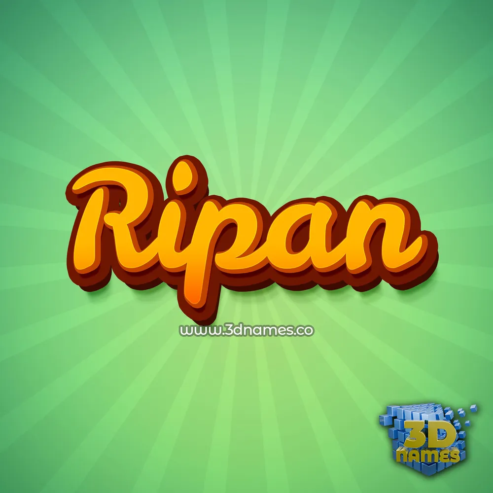 ripan in Green Rays style - 3D name wallpaper