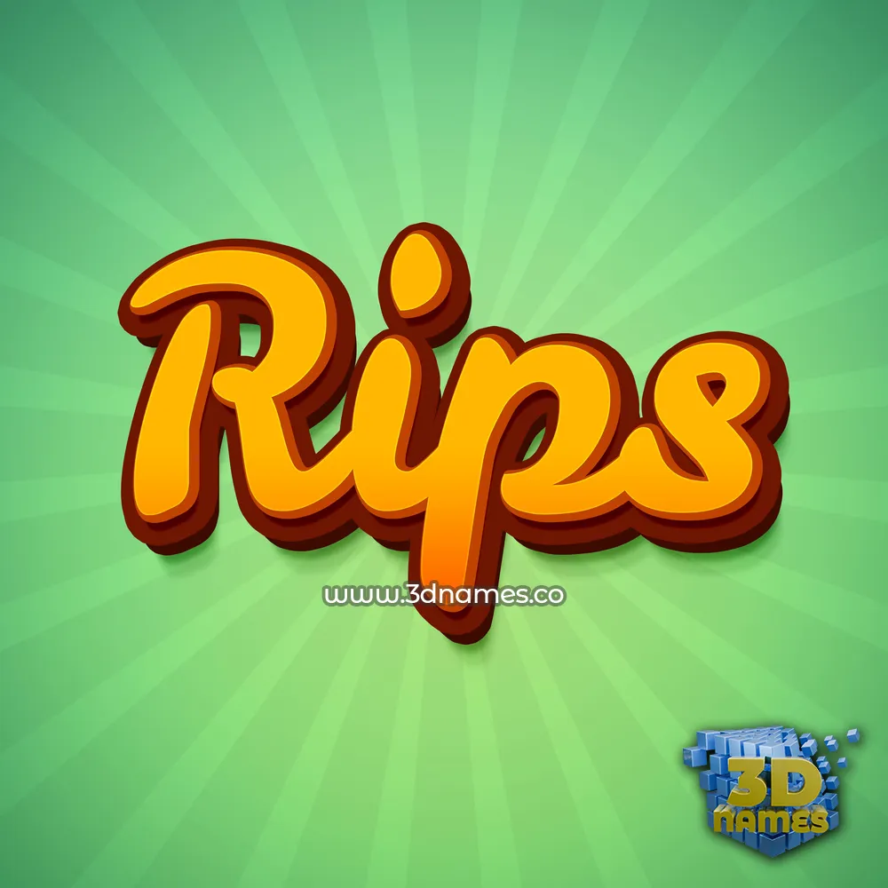 rips in Green Rays style - 3D name wallpaper