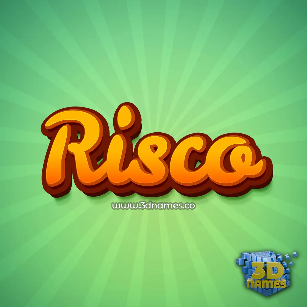 risco in Green Rays style - 3D name wallpaper
