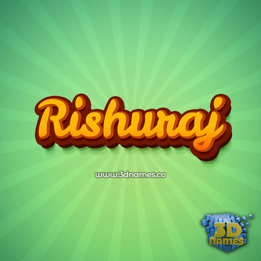 rishuraj in Green Rays style - 3D name wallpaper