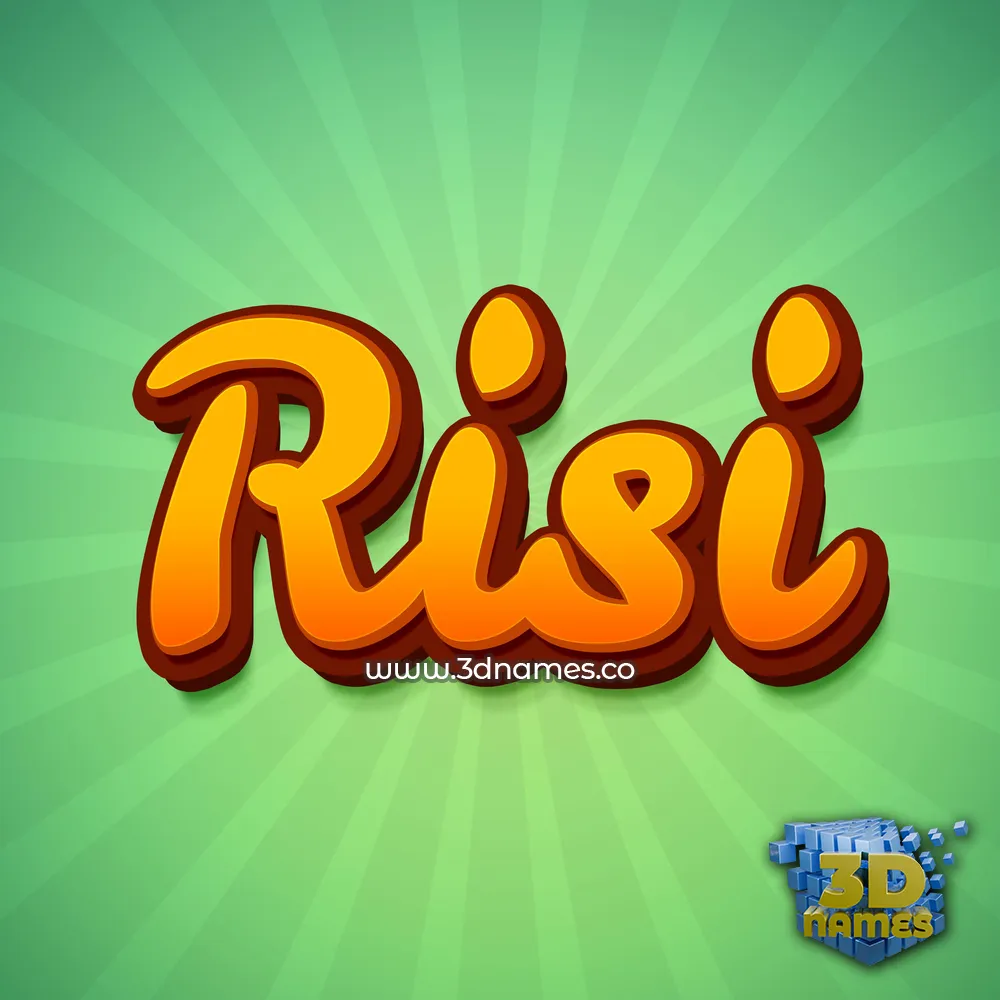 risi in Green Rays style - 3D name wallpaper