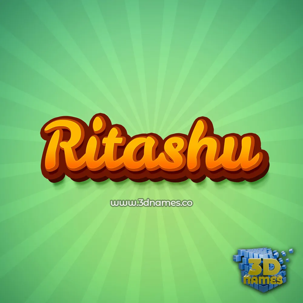 ritashu in Green Rays style - 3D name wallpaper