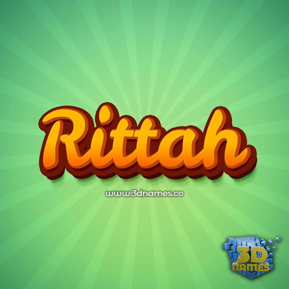 rittah in Green Rays style - 3D name wallpaper