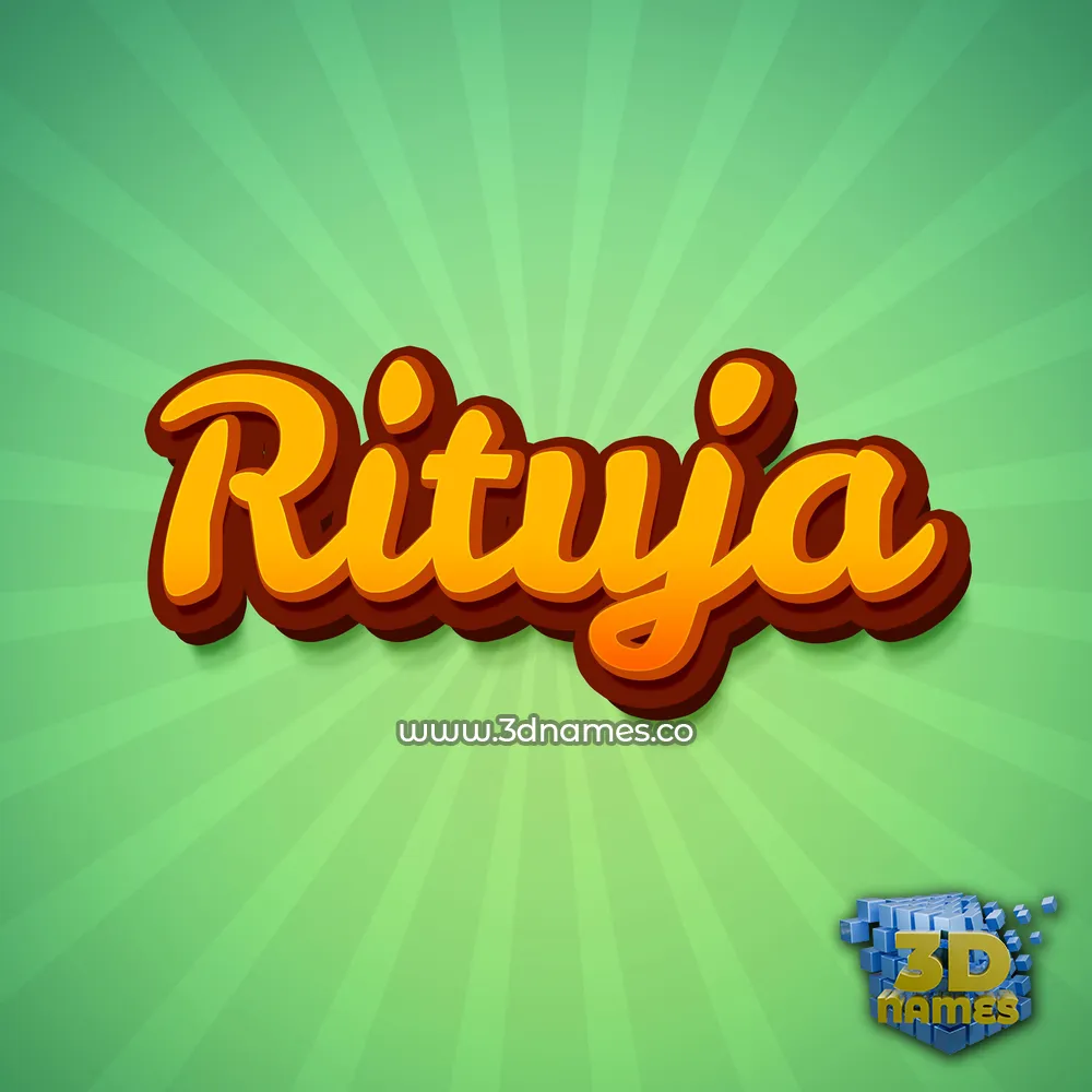 rituja in Green Rays style - 3D name wallpaper