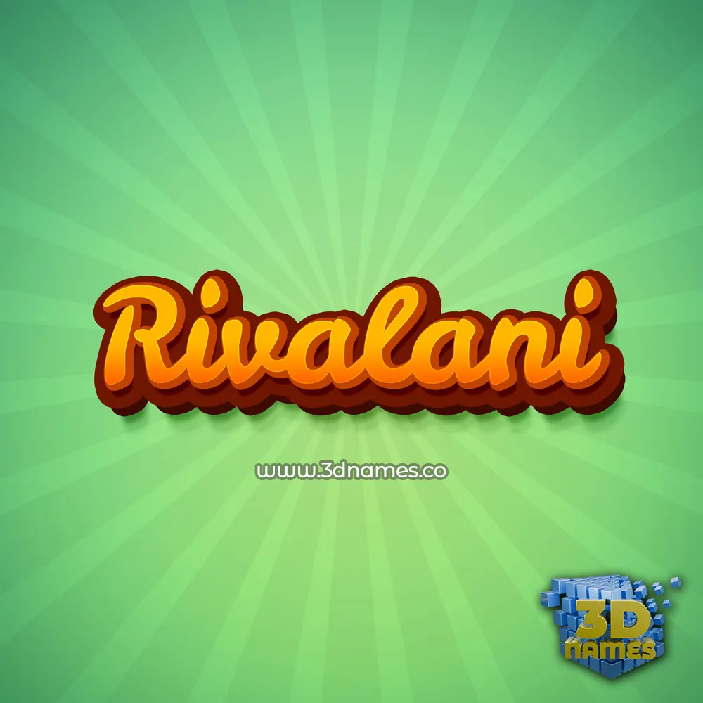 rivalani in Green Rays style - 3D name wallpaper