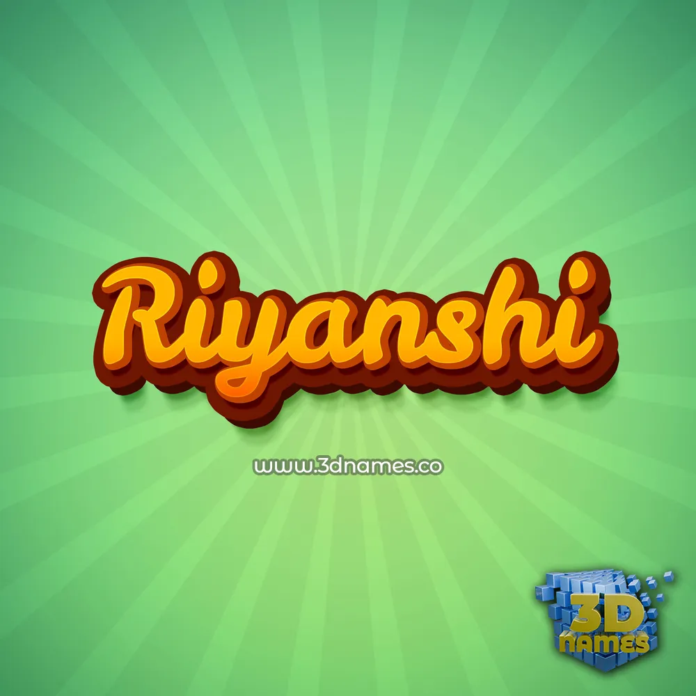 riyanshi in Green Rays style - 3D name wallpaper