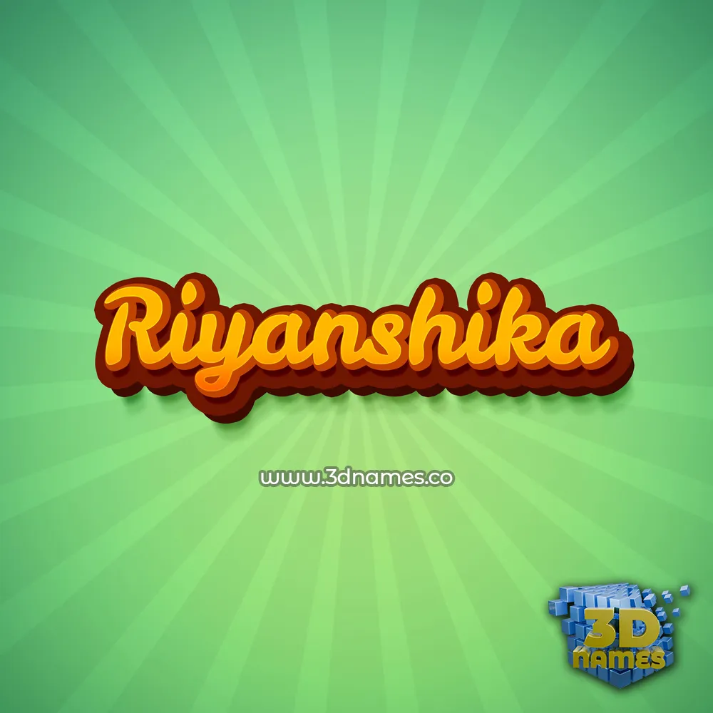riyanshika in Green Rays style - 3D name wallpaper
