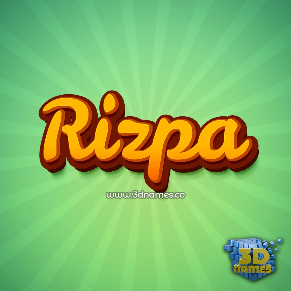 rizpa in Green Rays style - 3D name wallpaper