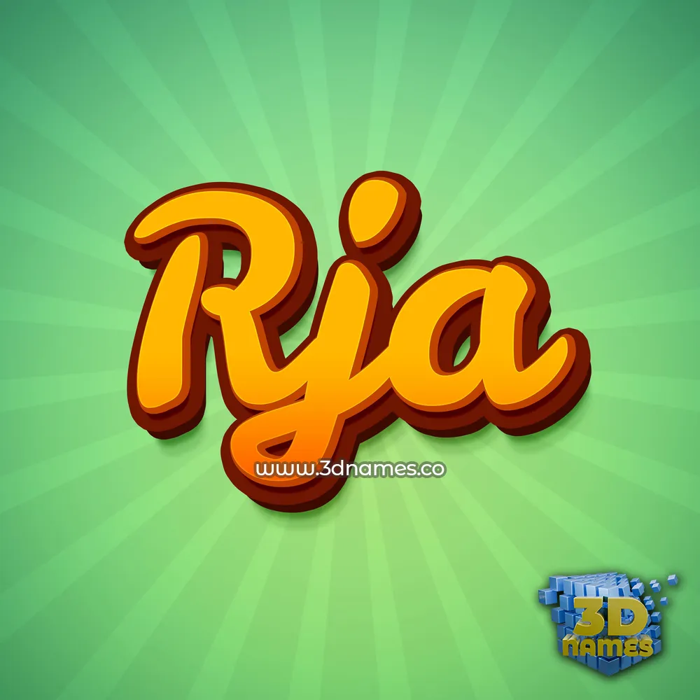 rja in Green Rays style - 3D name wallpaper