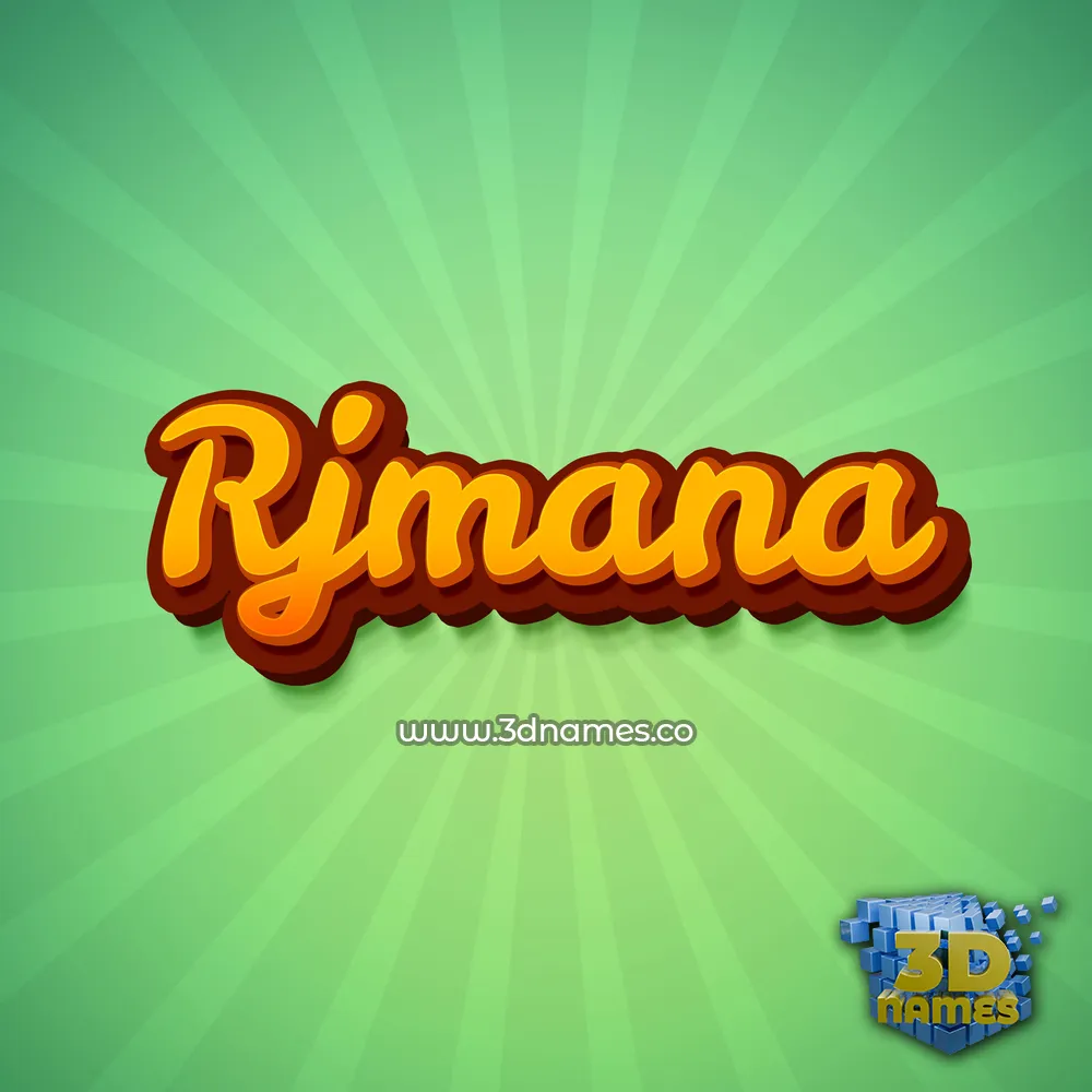 rjmana in Green Rays style - 3D name wallpaper
