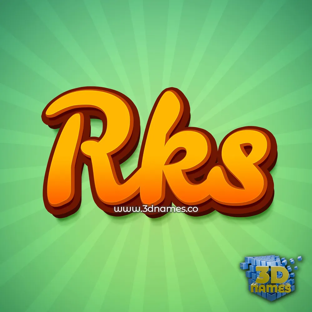 rks in Green Rays style - 3D name wallpaper