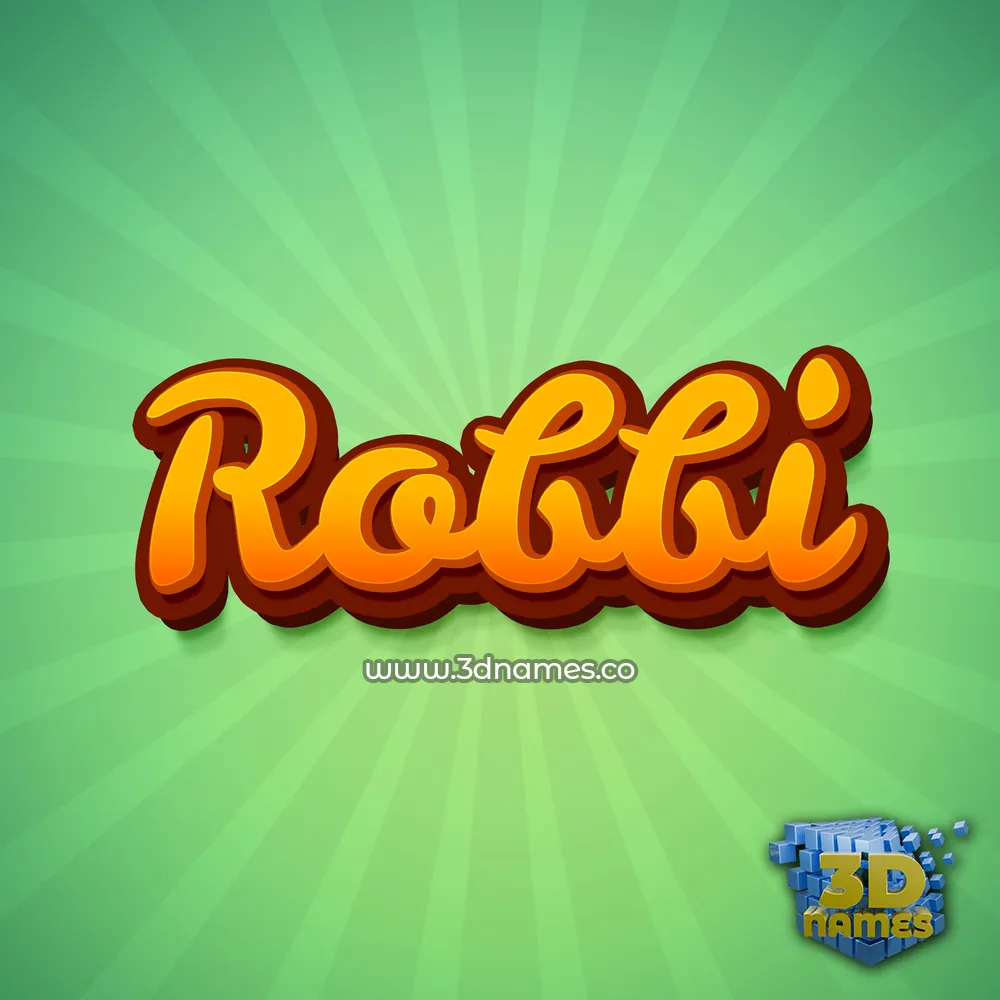 robbi in Green Rays style - 3D name wallpaper