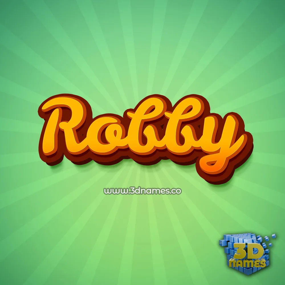 robby in Green Rays style - 3D name wallpaper