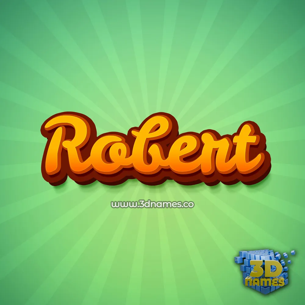 robert in Green Rays style - 3D name wallpaper