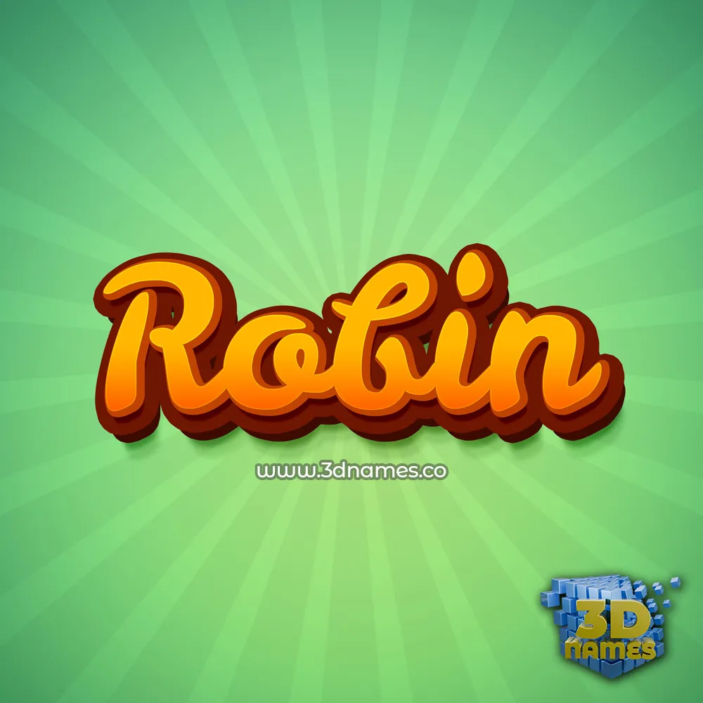 robin in Green Rays style - 3D name wallpaper