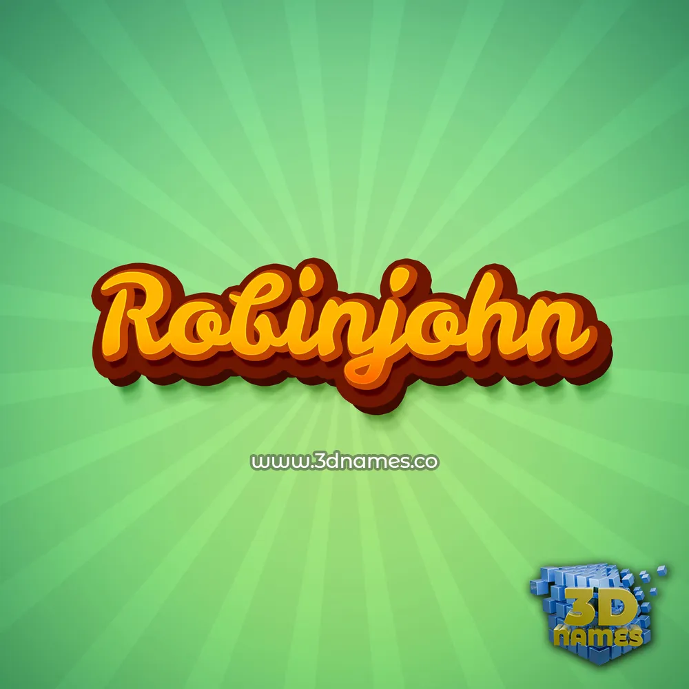 robinjohn in Green Rays style - 3D name wallpaper