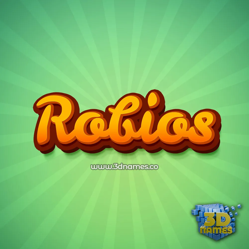 robios in Green Rays style - 3D name wallpaper