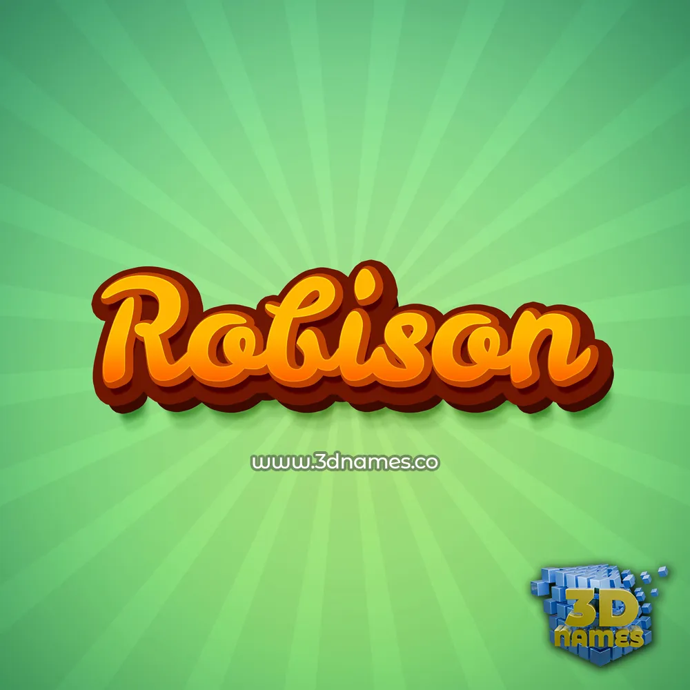 robison in Green Rays style - 3D name wallpaper