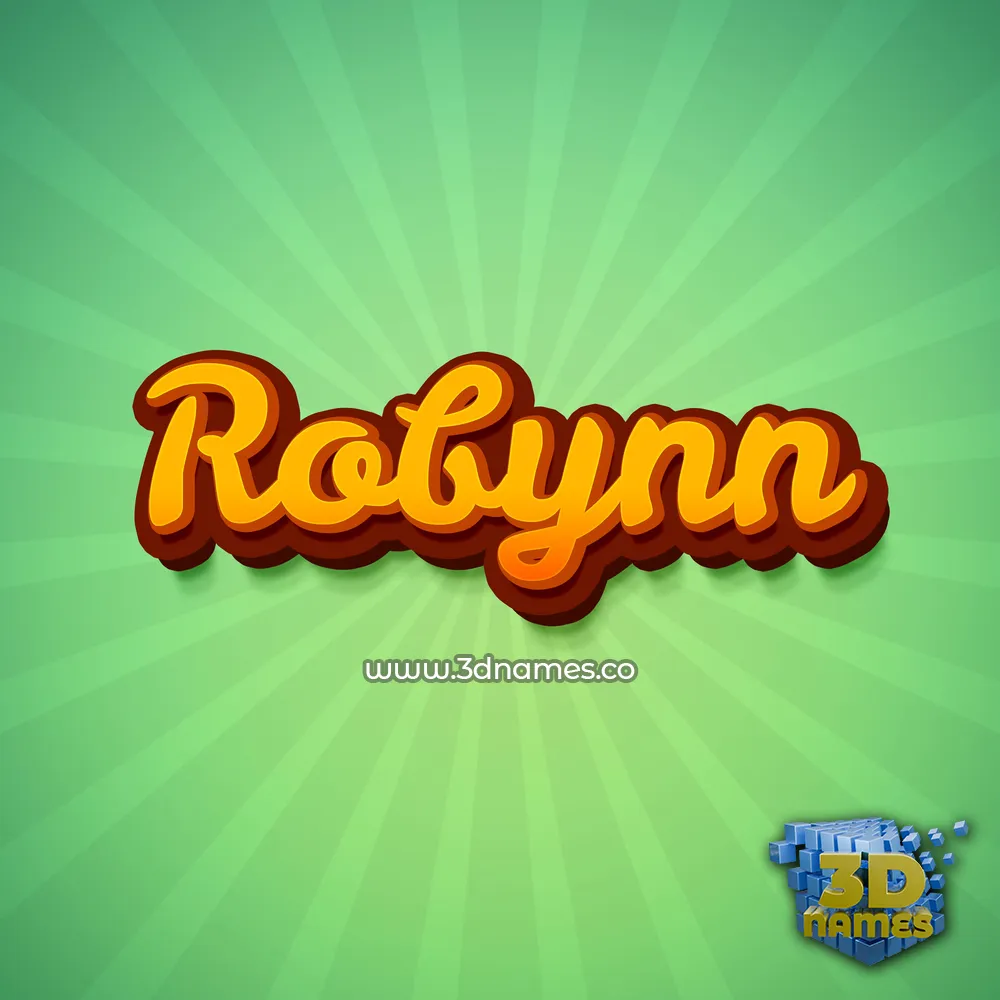 robynn in Green Rays style - 3D name wallpaper